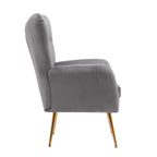 Fauteuil d'appoint capitonné à dossier haut