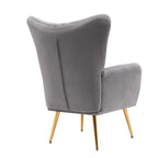 Fauteuil d'appoint capitonné à dossier haut