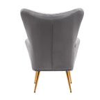 Fauteuil d'appoint capitonné à dossier haut