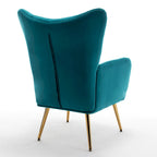 Fauteuil d'appoint capitonné à dossier haut
