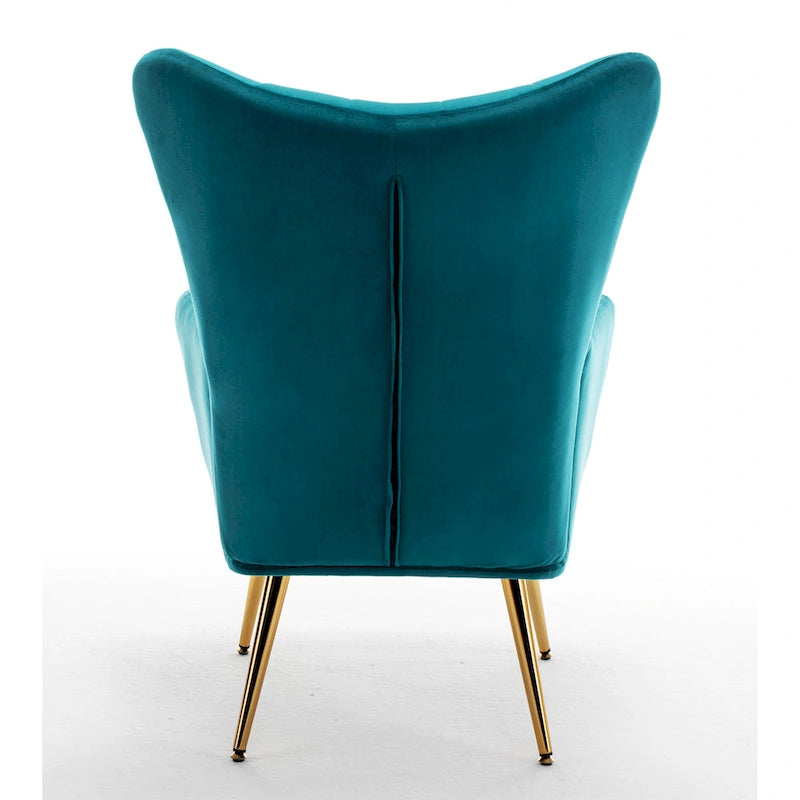 Fauteuil d'appoint capitonné à dossier haut