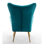 Fauteuil d'appoint capitonné à dossier haut