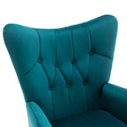 Fauteuil d'appoint capitonné à dossier haut