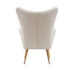 Fauteuil d'appoint capitonné à dossier haut