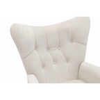 Fauteuil d'appoint capitonné à dossier haut