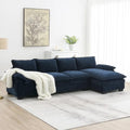 Canapé d'angle en chenille en forme de L avec méridienne, 5 places