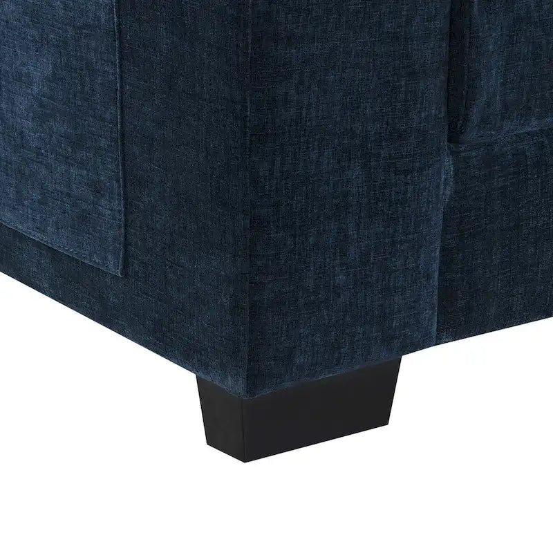 Canapé d'angle en chenille en forme de L avec méridienne, 5 places