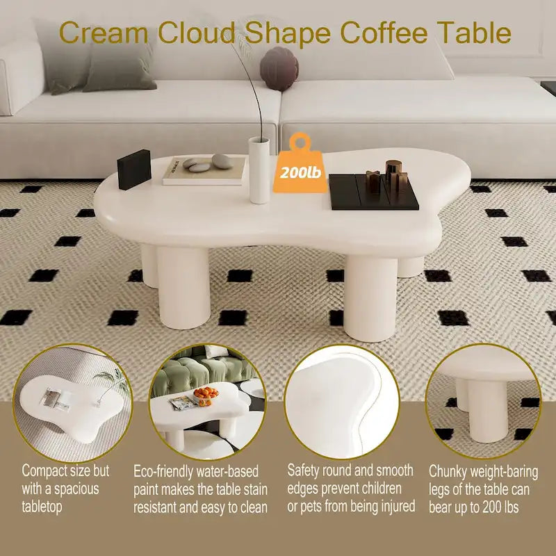 Table basse en forme de nuage de 101,6 cm