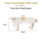 Table basse en forme de nuage de 101,6 cm