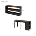 Nestfair Full Size Loft Bed with Retractable Writing Desk and 3 Drawers
