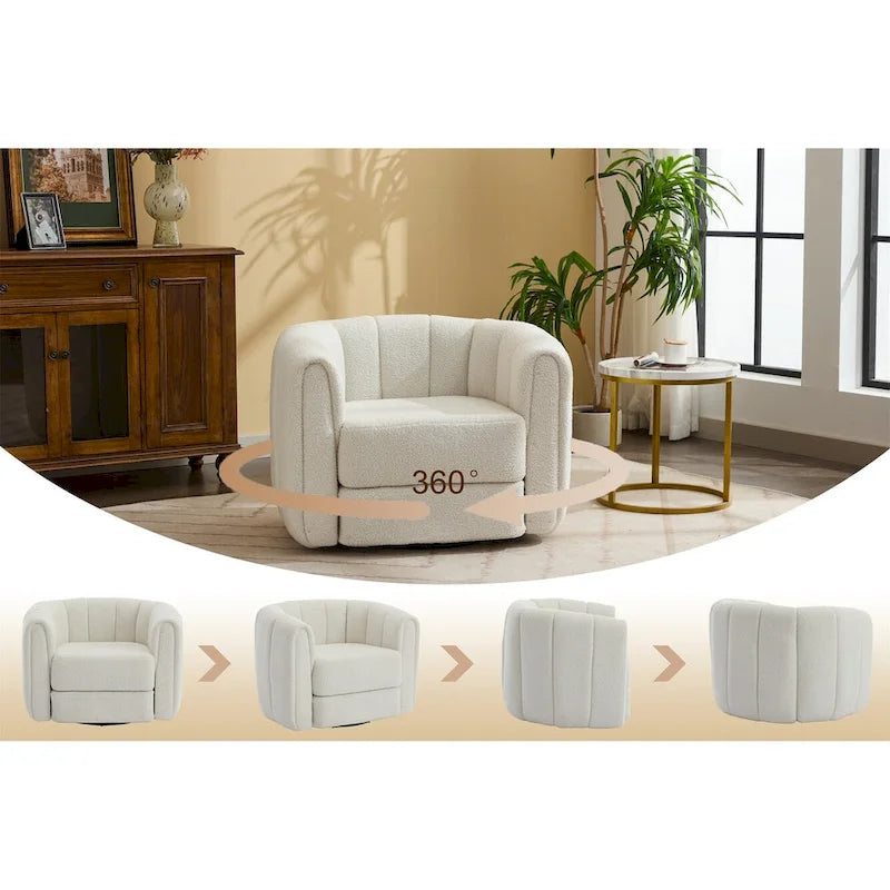 Fauteuil pivotant rembourré