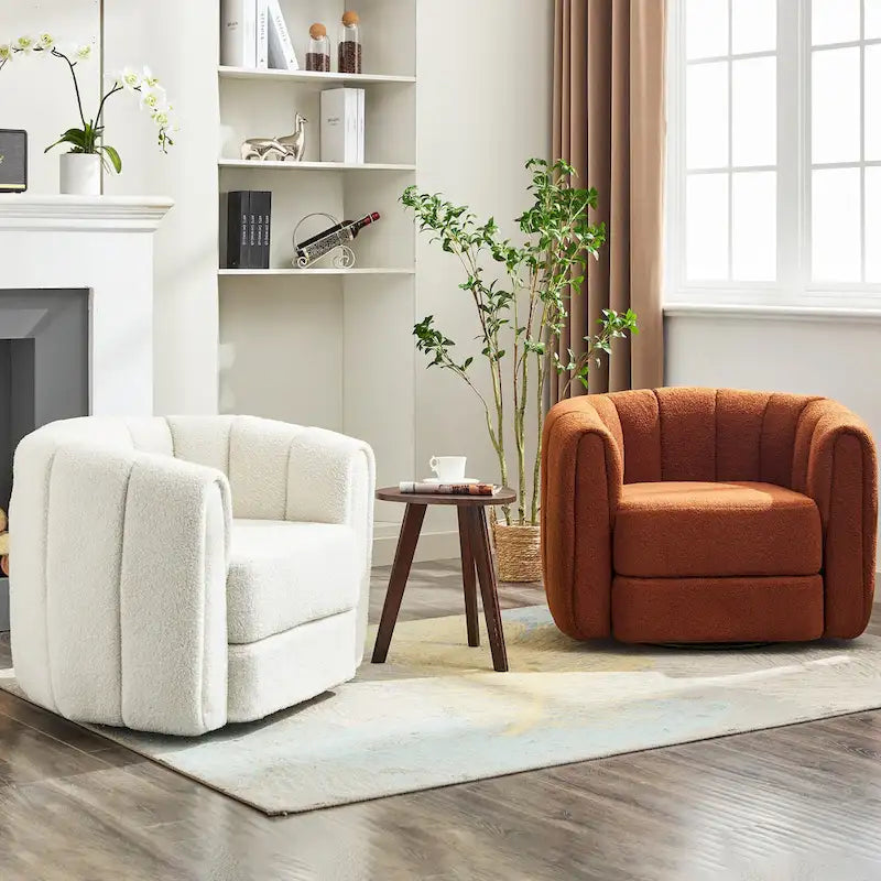 Fauteuil pivotant rembourré