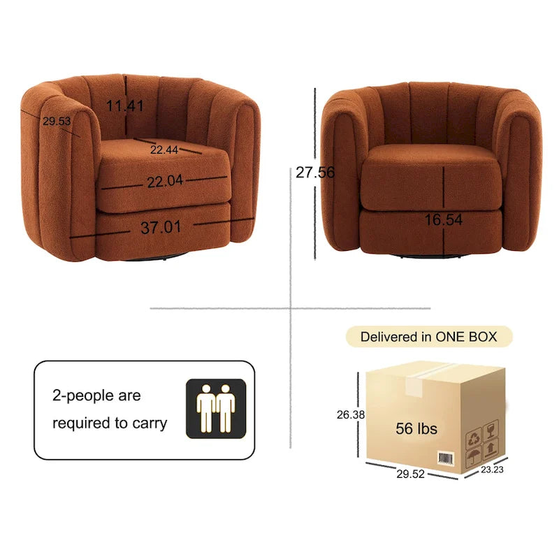 Fauteuil pivotant rembourré