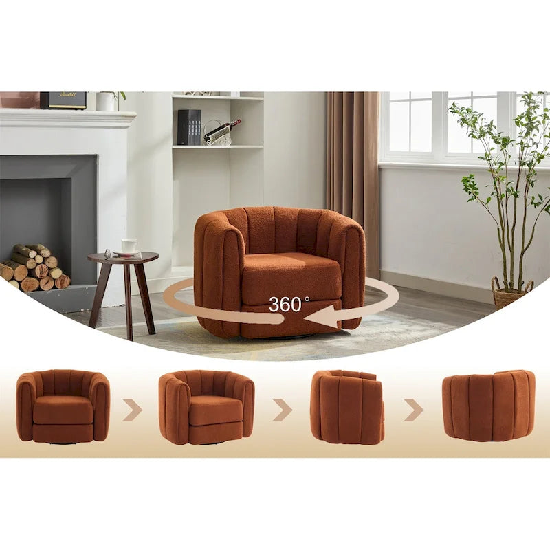 Fauteuil pivotant rembourré