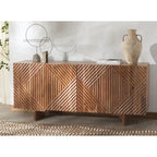 Buffet en bois d'acacia 4 tiroirs Hewitt - 68L x 18P x 30H