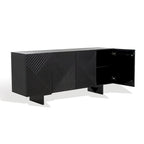 Buffet en bois d'acacia 4 tiroirs Hewitt - 68L x 18P x 30H
