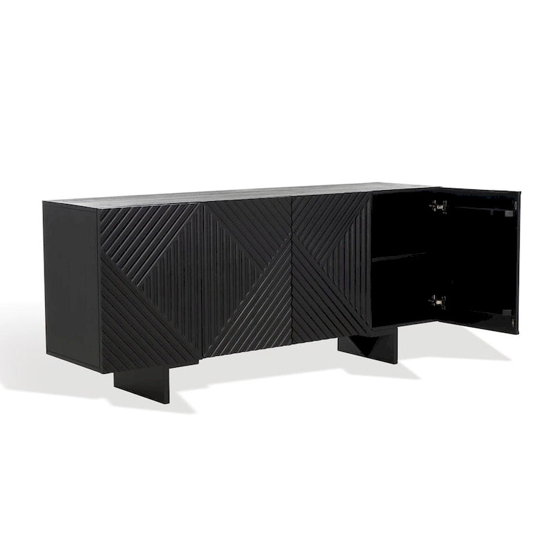 Buffet en bois d'acacia 4 tiroirs Hewitt - 68L x 18P x 30H
