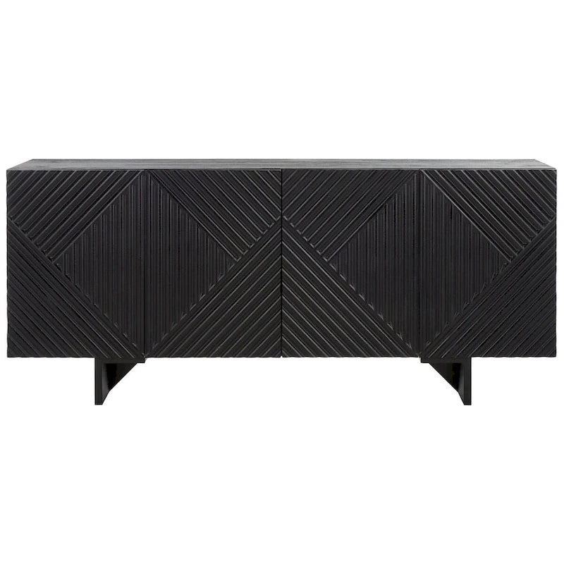 Buffet en bois d'acacia 4 tiroirs Hewitt - 68L x 18P x 30H