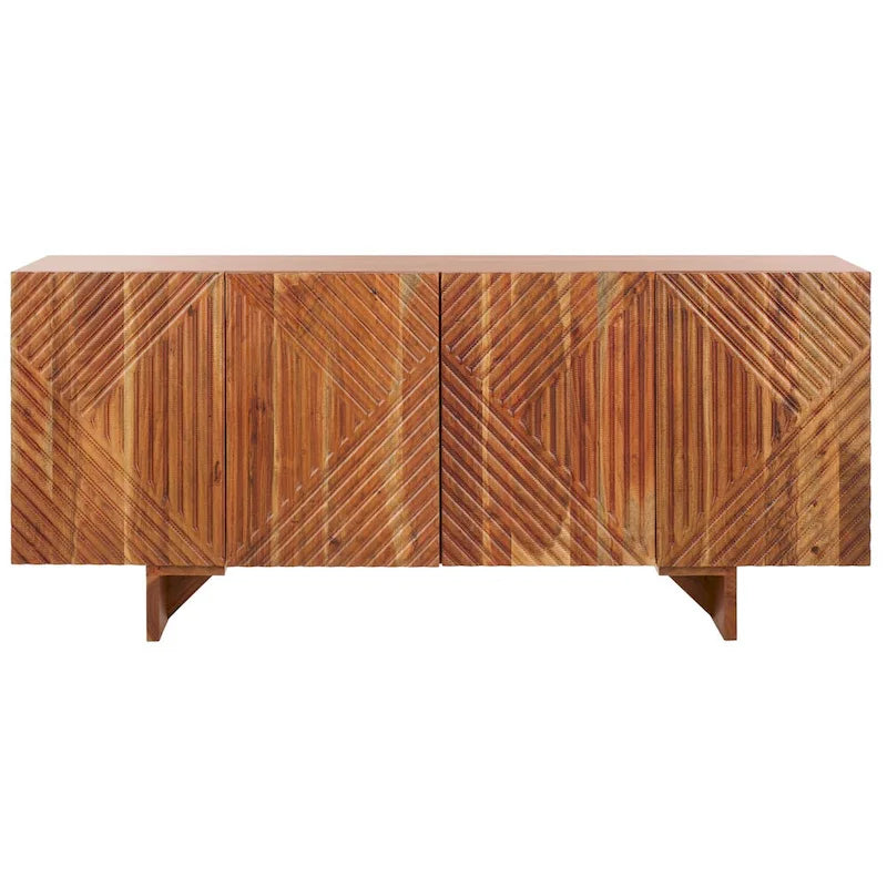 Buffet en bois d'acacia 4 tiroirs Hewitt - 68L x 18P x 30H