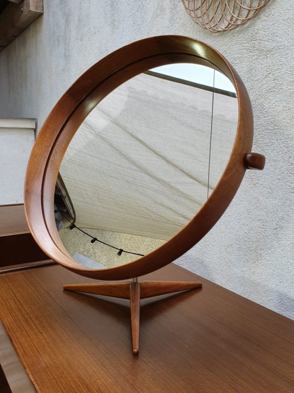 Miroir coiffeuse scandinave teck